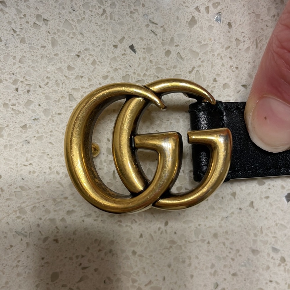 Gucci Leather Belt with double G buckle - Picture 3 of 5
